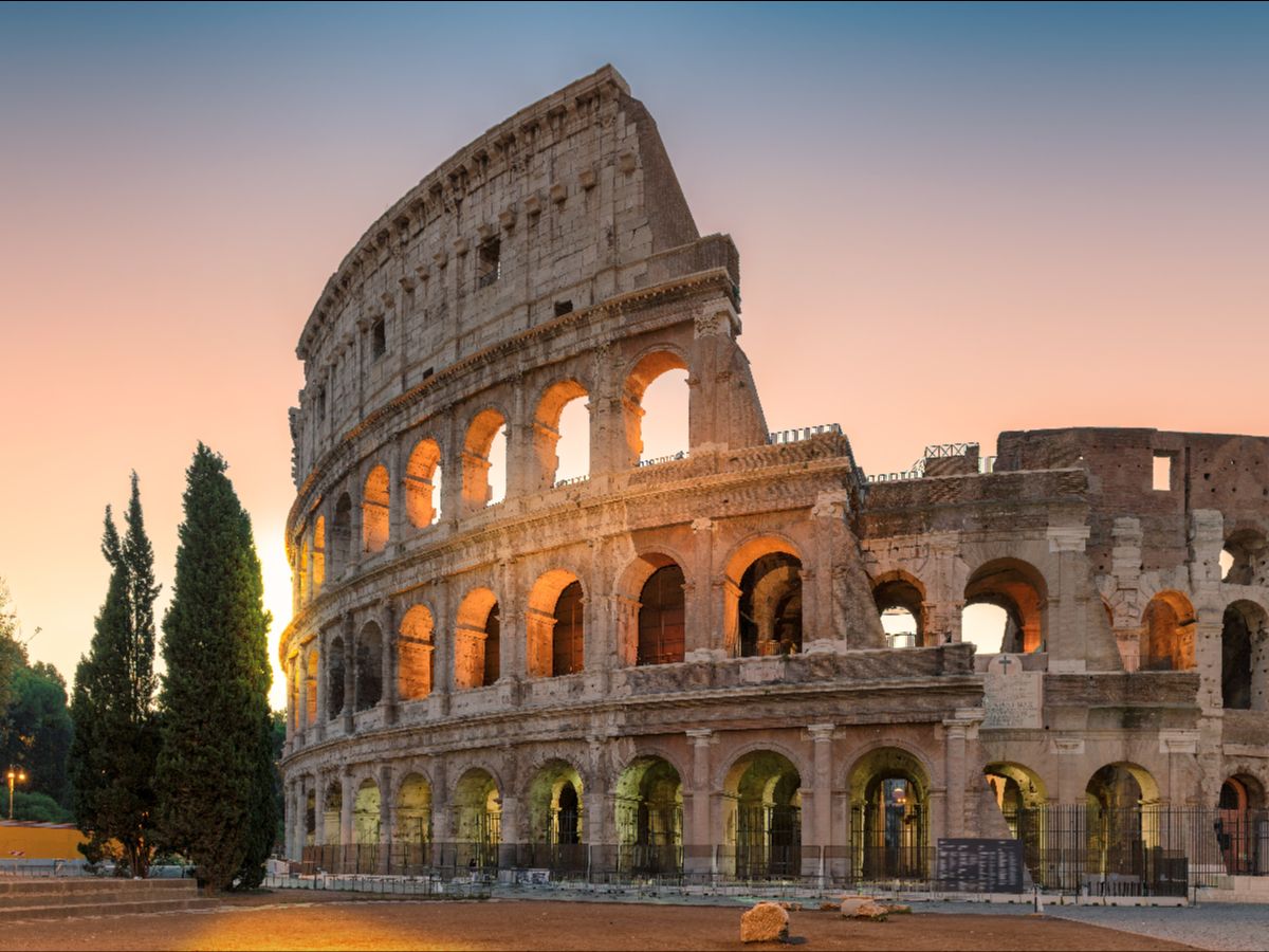 colosseum at sunset
